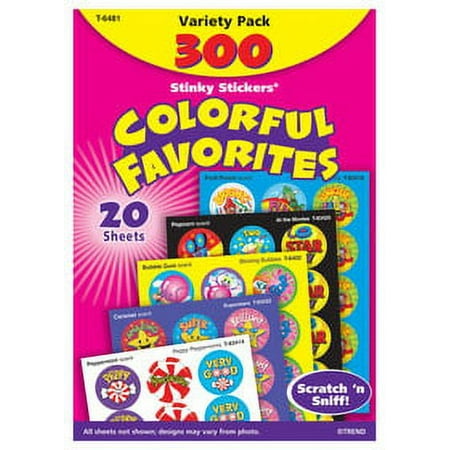 UPC: 0078628064810 | Trend TEPT6481 Colorful Favorites Stinky Stickers Pack 300 / Pack Assorted