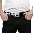 thumbnail image 3 of Hemi Belt, Seatbelt Buckle Belt, Hemi Powered Logo Black Gray White, Youth 22 to 32 Inches, 3 of 9