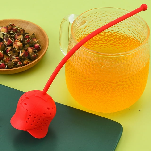 YAOMOBB Infuseur à Thé Filtre à Thé Maille Fine Silicone Forme de Rose pour Création de Thé