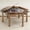 LIGHT-WALNUT, variant on HABUTWAY Solid Wood Board Game Table for 4-6 Players, Convertible Dining Table with Removable Top, Gaming Table with Game Mat, 6 Cup Holders & Hobby Trays