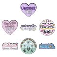 thumbnail image 1 of Set de broches esmaltados de aleación con cita romántica para mujer, 1 of 3