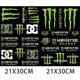 thumbnail image 1 of Racing Motorcycle Monster Energy Helmet Decal, 1 of 2