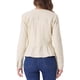 thumbnail image 3 of CHAQUETAS DE JEAN PARA MUJER INSPIRADAS CHIC, CON BOTONES, HEM PEPLUM, MANGAS LARGAS, CORTAS, COLOR BLANCO OSTRA, TAMAÑO M, 3 of 5