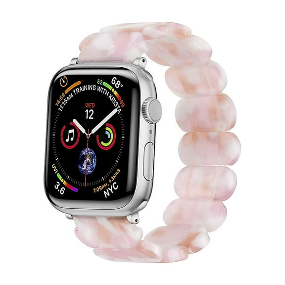 Odash WX-501-PNK45 42-44-45-49 mm Resin Band for Apple Watch Oval Version, Light Pink