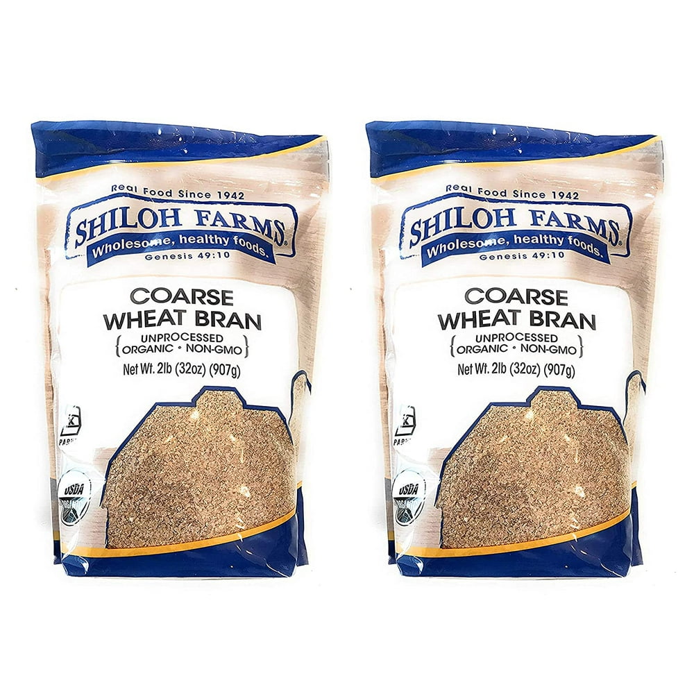 Shiloh Farms Organic Unprocessed Coarse Wheat Bran Pack of 2