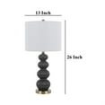 thumbnail image 5 of Lomy 26 Inch Table Lamp Set of 2, Stacked Ball Gray Black, White Shade, 5 of 6