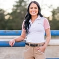 thumbnail image 4 of Equine Couture Ladies Magda Equicool Short Sleeve Show Shirt White/Grey M, 4 of 11