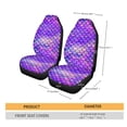 thumbnail image 5 of Xoenoiee Car Seat Cover Front Seat Only Set of 2 Purple Mermaid Fish Scale Print Auto Bucket Seat Cover Protector Universal Fit for Most Cars SUV Trucks, 5 of 6