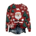 thumbnail image 6 of DDAPJ pyju Ugly Christmas Sweatshirts for Women Crewneck Long Sleeve Shirt Xmas Holiday Party Pullover Tops Fall Fashion Outfits Multicolor XXL, 6 of 8