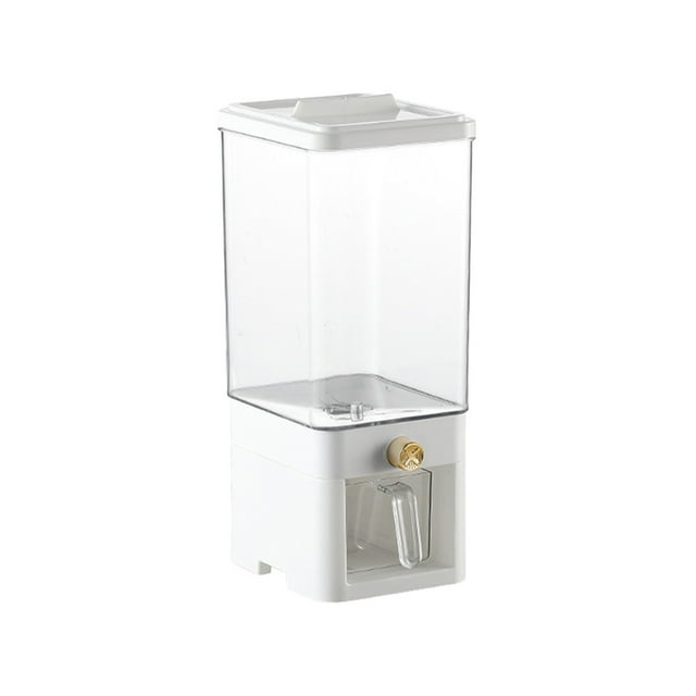 Oleegame 1PC Produce Storage Food Storage Box Grain Storage 3.75L Cereal Containers Storage Dispenser With Lid Plastic White