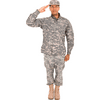 Camo Military Man Salute Cardboard Cutout Standee Standup