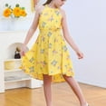 thumbnail image 5 of V.&GRIN Girls Dress 10-12 Yellow Halter Sleeveless Summer Sundress Smocked Waist Off-Shoulder Big Girls Clothes, 5 of 5