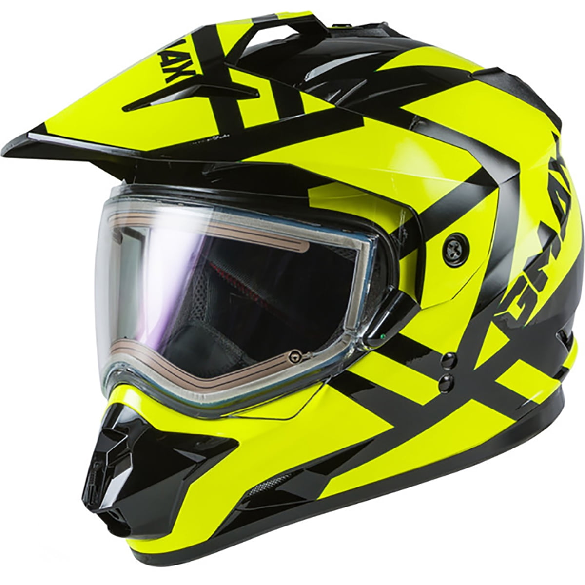 GMAX GM11S Trapper Adult Snowmobile Helmet with Electric Shield