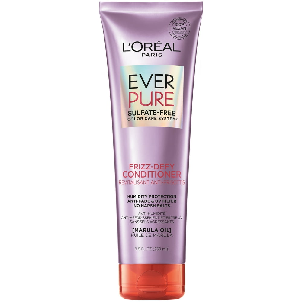 L'Oreal Paris EverPure Sulfate Free FrizzDefy Conditioner, 8.5 fl. oz