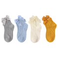 thumbnail image 1 of M Calcetines de vestir de malla transpirable, calcetines tobilleros para niñas pequeñas, calcetines para bebés pequeños, 4 pares para niñas, 1 of 5