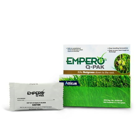 Empero Q-Pak Nutsedge Killer Turf Herbicide (13.5 Grams) Halosulfuron-methyl - Kills Nut Grass in Established Lawns, Ornamental Turfgrass, & Landscape Areas (1-Pack)