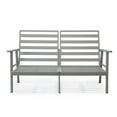 thumbnail image 4 of LeisureMod WGR-57-27NBU 34.25 x 56.69 x 33.66 in. Walbrooke Modern Outdoor Patio Loveseat with Grey Aluminum Frame & Removable Cushions, Navy Blue, 4 of 10