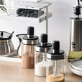 thumbnail image 6 of Glass Spice Jars Seasonning Box Condiment Jar With Lids Spoon Kitchen Bottle Set, 6 of 9