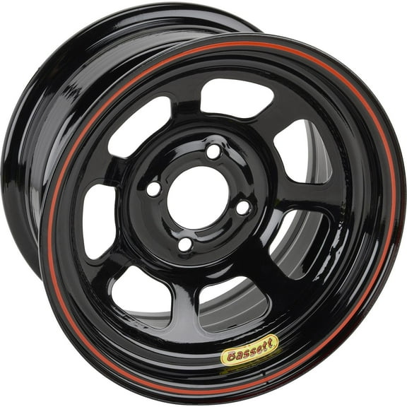 Bassett L37SH4 13X7 D-Hole 4x100 mm BP 4 In Backspace Black Wheel