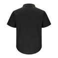 thumbnail image 4 of YLSDY Men's Button Collared Shirts Short Sleeve Golf Shirts Casual Button Collared Muscle Athletic Fit Stretch Workout Collared Shirt Black XL, 4 of 6