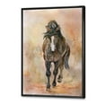 thumbnail image 3 of Designart 'Abstract Portrait Of Beautiful Chestnut Horse I' Farmhouse Framed Canvas Wall Art Print, 3 of 5