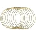 thumbnail image 2 of Metal Rings, 10 Pieces, 25 Cm , Gold-coated, Wire Rings For Handicrafts, For Winding Technology, Dream Catchers, Floristry, Wedding Wreaths, Hoops, 2 of 5