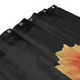 thumbnail image 4 of Shower Curtain, Orange Dalia Waterproof Fabric Plastic Shower Curtain, Drying Fast Bathroom Curtain with 9 Buttonholes, Ruffle Shower Curtain 60x72in, 4 of 8