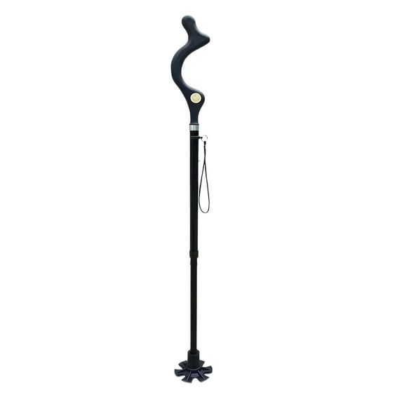Folding Trekking Stick Elderly Cane - Mountaineering Travel Adjustable Folding Cane, Adjustable Locking Style, Suitable for Outdoor Adventure, Mountaineering, Hiking