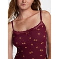 thumbnail image 4 of No Boundaries Fit Stretch Lace Trim Scoop Neck Romper, Women's XS-XXXL, 4 of 5