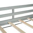 thumbnail image 6 of Gray Twin Over Twin Wood Bunk Bed with Roof, Window, Guardrail, Ladder, 6 of 8