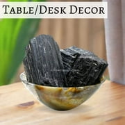 Black Tourmaline Crystals Rough Stone, 1/2lb Medium Pieces