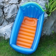 Leakproof Inflatable Pool Foldable Insulation Kiddie Pool With Backrest For Baby Toddler & Kids In Garden Backyard & Outdoor Inflatable Pool Slide for Kids Inflatable Pool with Shade 3 Feet Pool for