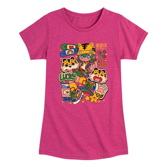 Instant Message - Kpop Streetwear Girl - Youth Girls Short Sleeve T-shirt