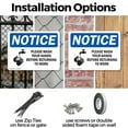thumbnail image 3 of (2 Pack) Please Wash Your Hands Before OSHA Notice Sign 14 Inch X 10 Inch Indoor / Outdoor Rust-Free Aluminum Metal Signs for Workplace, Workshop, and Construction Site, Made in the USA, 3 of 8