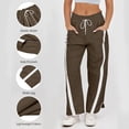 thumbnail image 5 of Endives Womens Wide Leg Pants Striped Oversized Barrel Pants Lightweight Drawsting Comfy Trousers with Pockets Trendy, 5 of 6