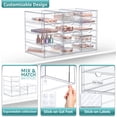 thumbnail image 4 of Sorbus Storage Organizers With 14 Drawers, Multipurpose Acrylic Drawers for Makeup, Office Organization and Storage, Art Supplies, Jewelry, Stationary - 3 Pcs Clear Stackable Storage Bins, 4 of 4