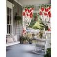 thumbnail image 4 of nqOlkjepod Outdoor Curtains for Patio Waterproof, Red Spring Floral Outdoor Privacy Panels Grommet, Welcome Green Botanical Rustic Blackout Outside Curtains for Porch/Cabana/Pergola 54"x84", 1 Panel, 4 of 8
