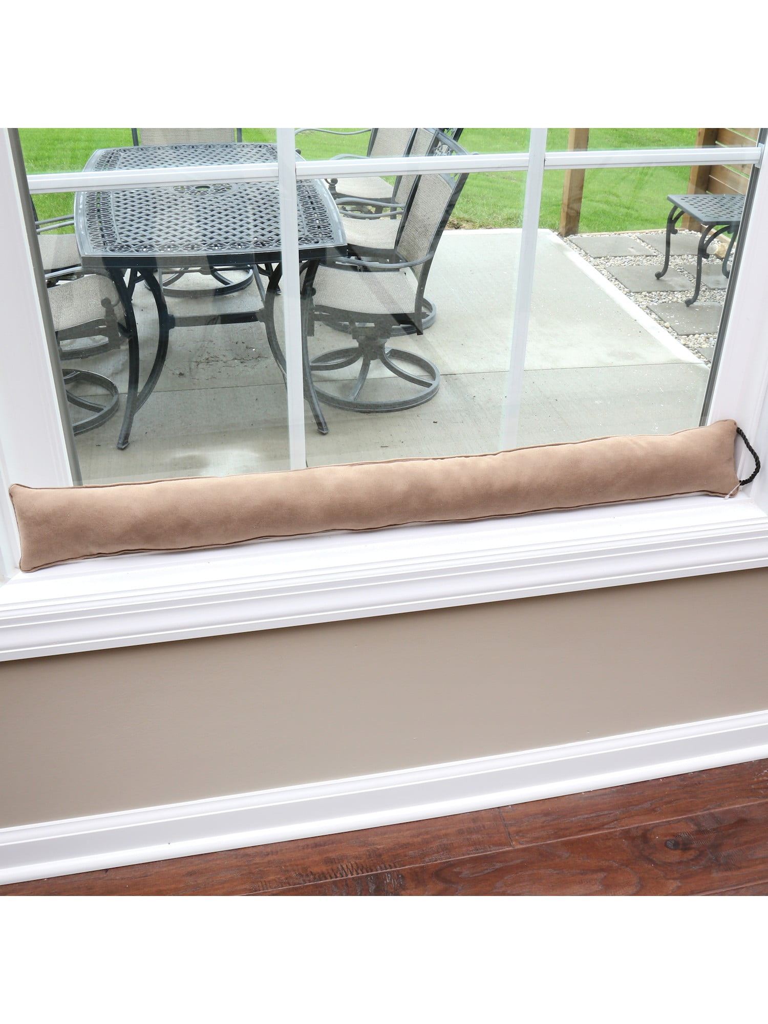 Home District Draft Dodger Faux Suede Weighted Door and Window Breeze