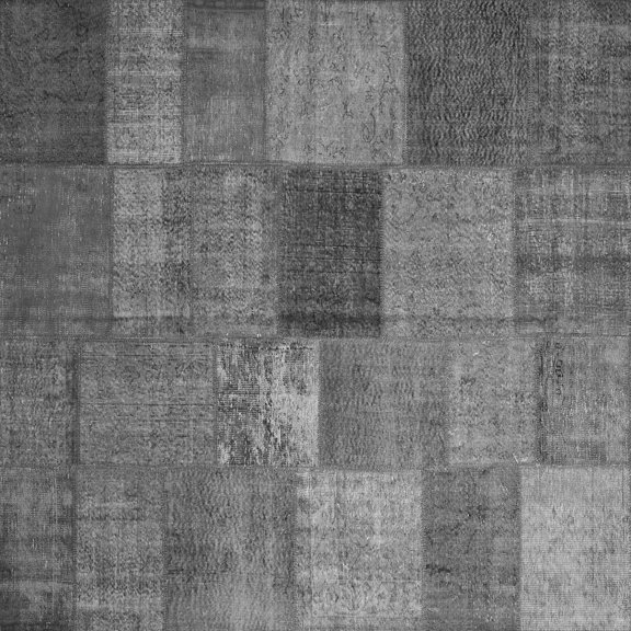 Ahgly Company Indoor Square Patchwork Gray Transitional Area Rugs, 5' Square