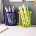 thumbnail image 5 of Wire Mesh Pen Cup Holder Round Metal Desk Organizer Pencil Caddy Office Supply, 5 of 9