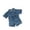 hwj# BU1156, variant on Boys 2 Piece Denim Outfit Set Short Sleeve Button Turndown Collar Casual Blouse Tops And Elastic Waist Shorts Summer Comfortable Playwear Fashionable Clothes Set,Blue,4-5 Years