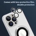 thumbnail image 2 of for iPhone 14 Pro Max Phone Case Magnetic AG Glass Frosted Case with Camera Lens Protector for iPhone 14 Pro Max Compatible with Magsafe Slim Full Body Protective Cover for Women Men-White, 2 of 12