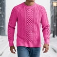 thumbnail image 2 of FYDUU Men's Fall Winter Sweater Mens Thickened Solid Color Knitted Casual Style Long Sleeved Sweater Autumn Winter Versatile Sweaters, 2 of 4