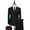 Black, variant on Aofany Men Blazers 2 Pieces Sets Wedding Business Formal Suits Big and Tall Men's Fashion Suit Jacket + Suit Pants Two-piece Suit