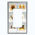 thumbnail image 5 of Metal Light Switch Plate Cover Cute Cuddly Dog Cube Gray DOG001, 5 of 13