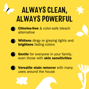 Mollys Suds Oxygen Whitener | Powerful Bleach Alternative, Chlorine Free & Color Safe | Brightens Whites and Removes Stains (Pure Lemon Essential Oil - 79 oz)