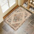 thumbnail image 4 of Boho Light Brown Vintage Country Patterned Carpet Welcome Door Mat Decorative Doormat Farmhouse Low-Profile Floor Rug Switch Mat for Home Indoor Outdoor Decorations 17 X 30 Inch, 4 of 6