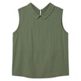 thumbnail image 7 of Loose Tank Tops for Women Women's Summer Collared Sleeveless Casual Blouse Tank Womens Camisole Army Green L, 7 of 7