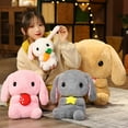 thumbnail image 2 of 22~65cm Sweet Long Ears Rabbit Plush Toy Stuffed Sitting Strawberry Rabbit Doll Adorable Bunny Plushie Girlfriend Girl Gift, 2 of 7