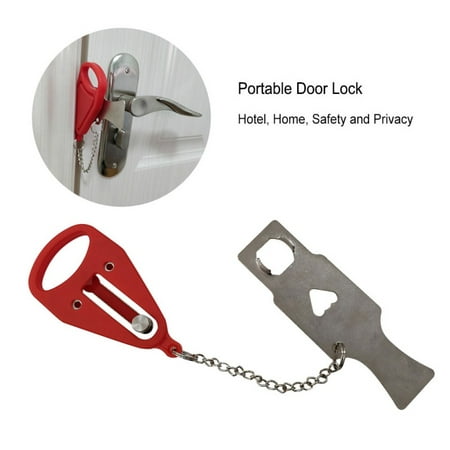Portable Door Lock, Travel Lock, AirBNB Lock, School Lockdown Lock for Travel Hotel (Best Smart Lock For Airbnb)